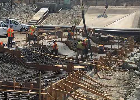 Alameda Creek rubber dam construction